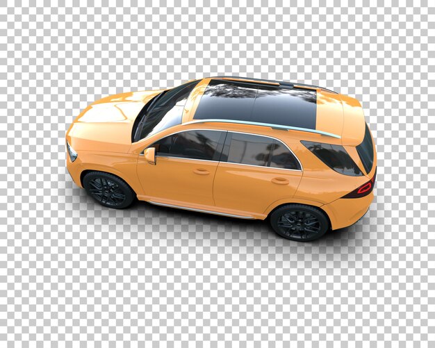 Un SUV moderno aislado en el fondo de una ilustración de renderización 3D
