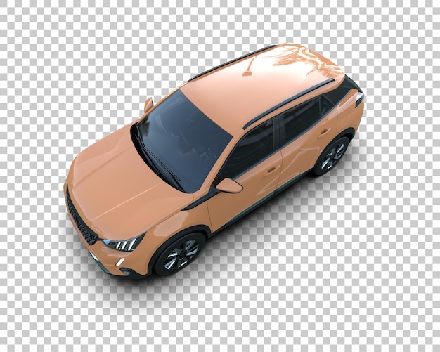 Un SUV moderno aislado en el fondo de una ilustración de renderización 3D