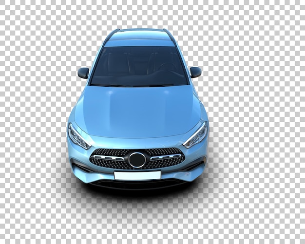 Un SUV moderno aislado en el fondo de una ilustración de renderización 3D