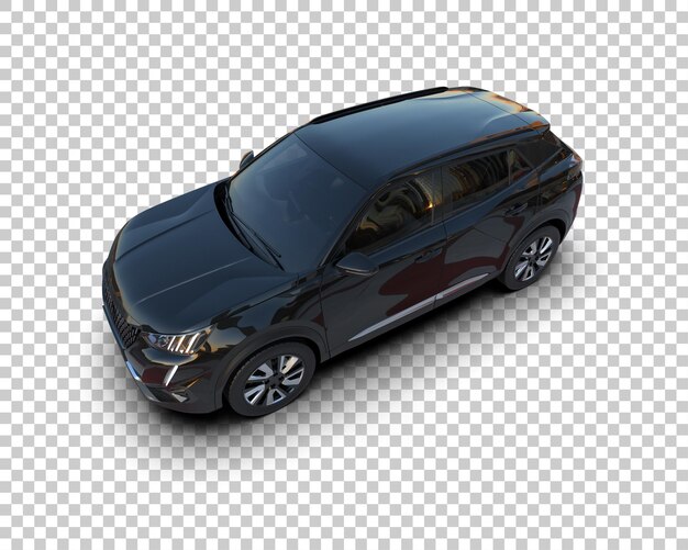 Un SUV moderno aislado en el fondo de una ilustración de renderización 3D