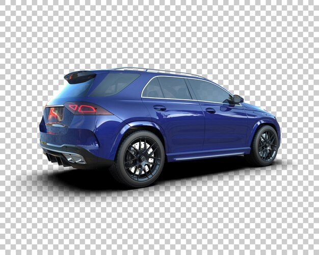 Un SUV moderno aislado en el fondo de una ilustración de renderización 3D