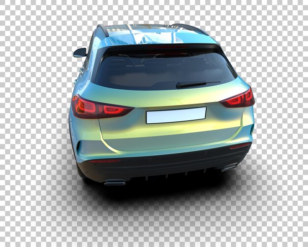 Un SUV moderno aislado en el fondo de una ilustración de renderización 3D