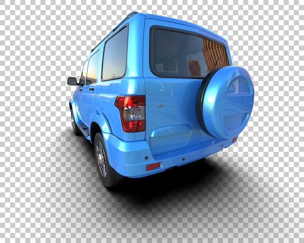 Un SUV moderno aislado en el fondo de una ilustración de renderización 3D
