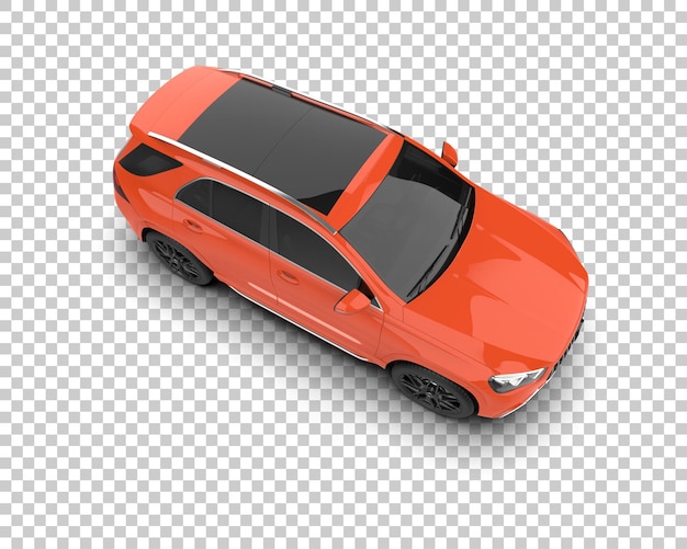Un SUV moderno aislado en el fondo de una ilustración de renderización 3D