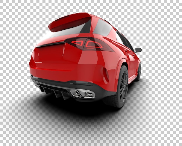 Un SUV moderno aislado en el fondo de una ilustración de renderización 3D