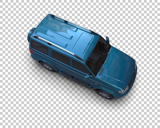 Un SUV moderno aislado en el fondo de una ilustración de renderización 3D