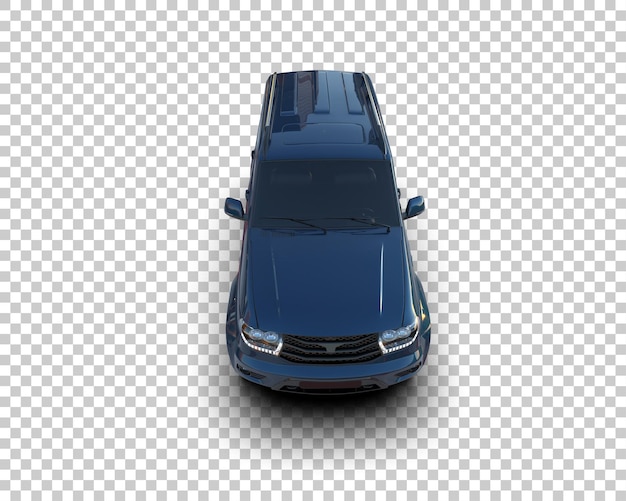 Un SUV moderno aislado en el fondo de una ilustración de renderización 3D