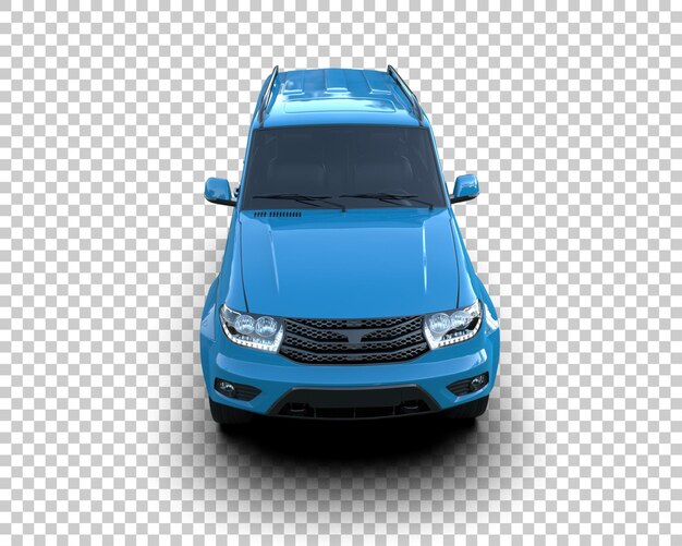 Un SUV moderno aislado en el fondo de una ilustración de renderización 3D