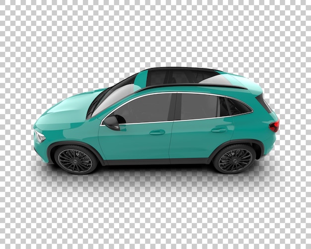 Un SUV moderno aislado en el fondo de una ilustración de renderización 3D