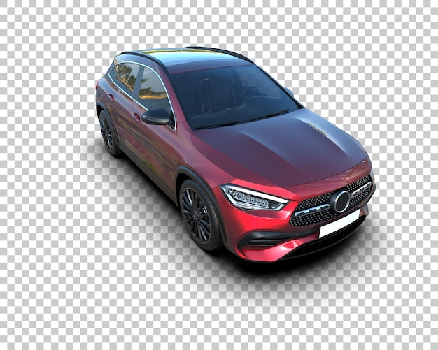 Un SUV moderno aislado en el fondo de una ilustración de renderización 3D