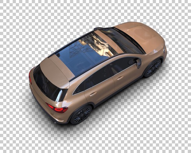 Un SUV moderno aislado en el fondo de una ilustración de renderización 3D