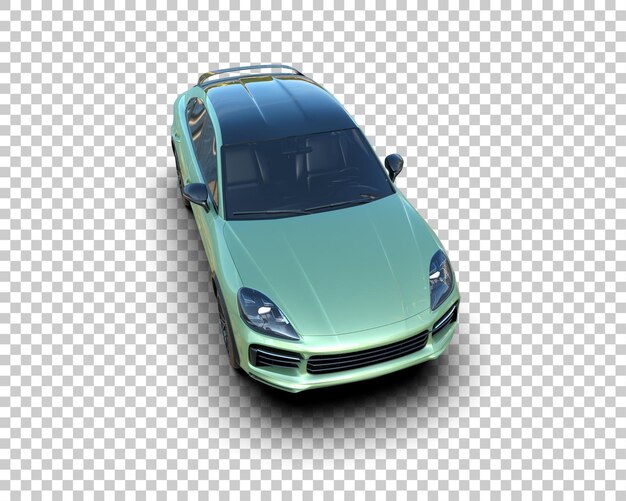 Un SUV moderno aislado en el fondo de una ilustración de renderización 3D
