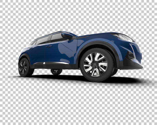 Un SUV moderno aislado en el fondo de una ilustración de renderización 3D