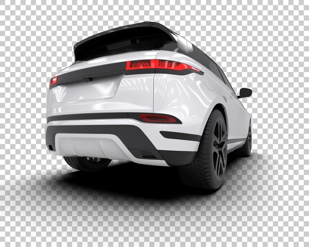 Un SUV moderno aislado en el fondo de una ilustración de renderización 3D