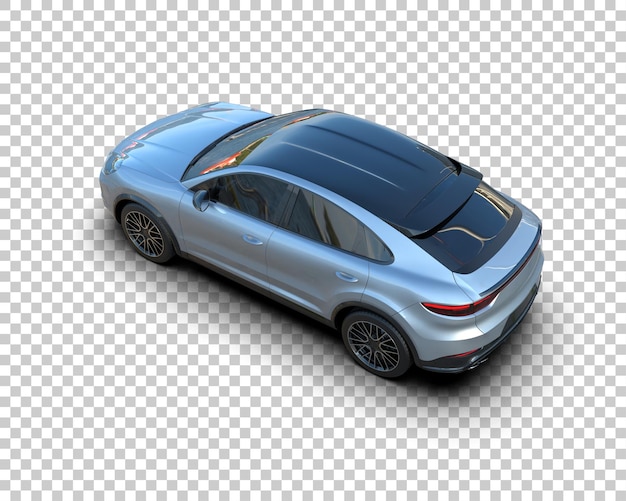 Un SUV moderno aislado en el fondo de una ilustración de renderización 3D