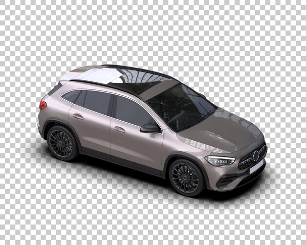 Un SUV moderno aislado en el fondo de una ilustración de renderización 3D