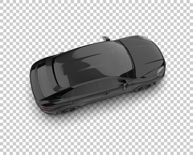 Un SUV moderno aislado en el fondo de una ilustración de renderización 3D
