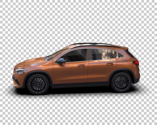 Un SUV moderno aislado en el fondo de una ilustración de renderización 3D