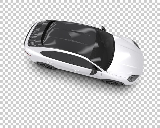 Un SUV moderno aislado en el fondo de una ilustración de renderización 3D