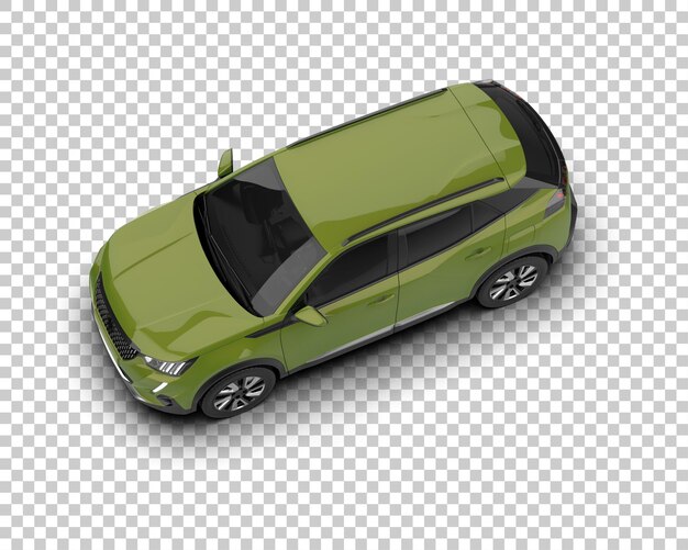 Un SUV moderno aislado en el fondo de una ilustración de renderización 3D