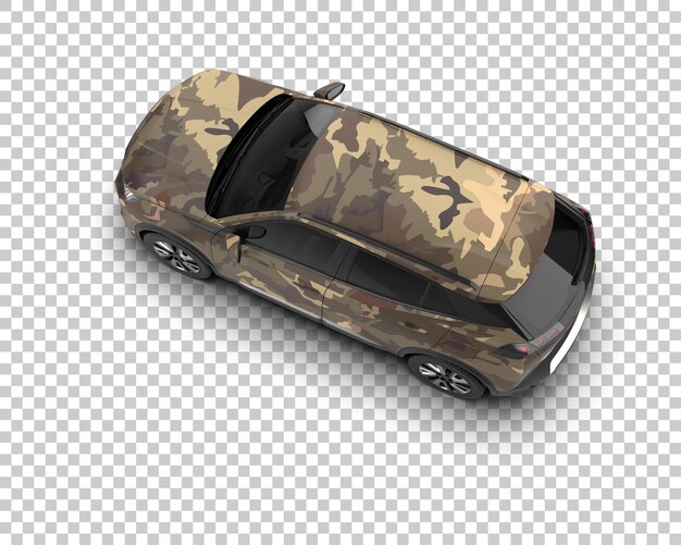 Un SUV moderno aislado en el fondo de una ilustración de renderización 3D