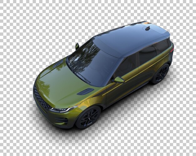 Un SUV moderno aislado en el fondo de una ilustración de renderización 3D