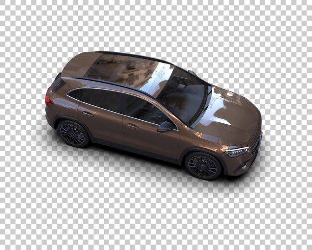 Un SUV moderno aislado en el fondo de una ilustración de renderización 3D