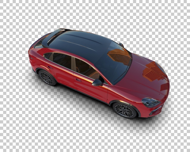 Un SUV moderno aislado en el fondo de una ilustración de renderización 3D
