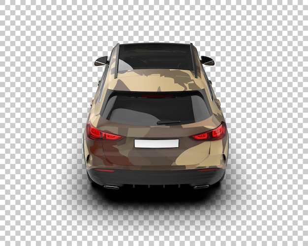 Un SUV moderno aislado en el fondo de una ilustración de renderización 3D