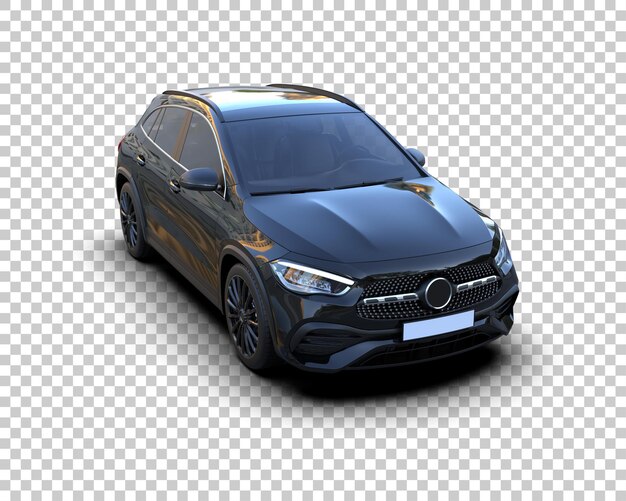 Un SUV moderno aislado en el fondo de una ilustración de renderización 3D