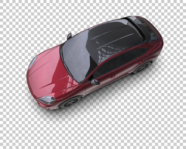 Un SUV moderno aislado en el fondo de una ilustración de renderización 3D