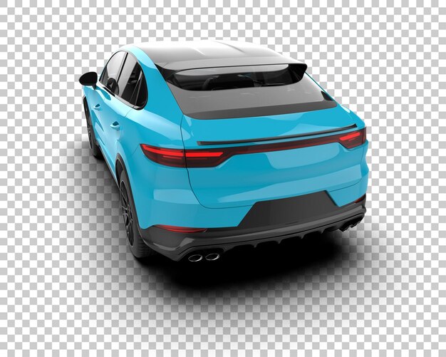 Un SUV moderno aislado en el fondo de una ilustración de renderización 3D
