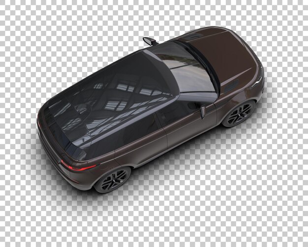 Un SUV moderno aislado en el fondo de una ilustración de renderización 3D