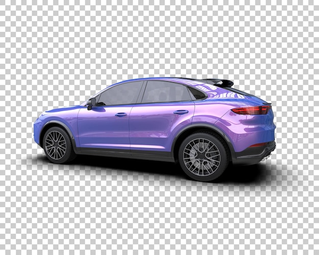 Un SUV moderno aislado en el fondo de una ilustración de renderización 3D