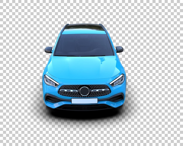 Un SUV moderno aislado en el fondo de una ilustración de renderización 3D