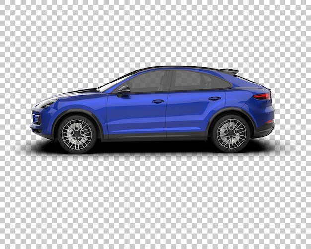 Un SUV moderno aislado en el fondo de una ilustración de renderización 3D