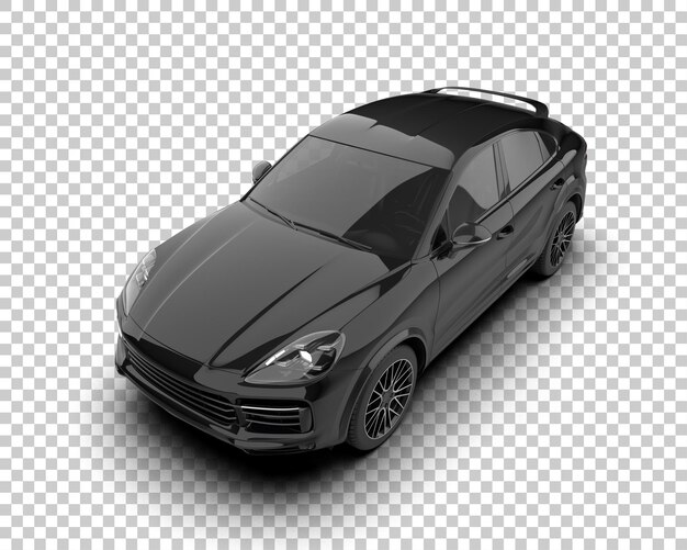 Un SUV moderno aislado en el fondo de una ilustración de renderización 3D