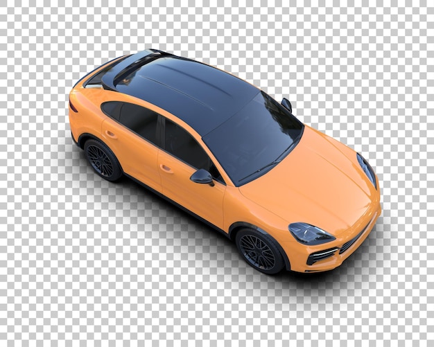 Un SUV moderno aislado en el fondo de una ilustración de renderización 3D