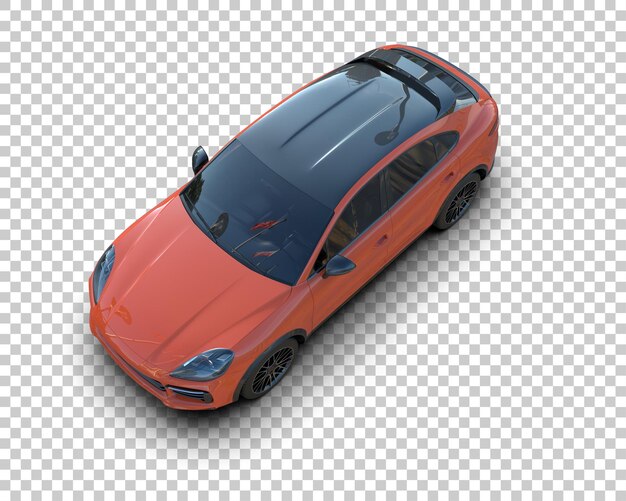 Un SUV moderno aislado en el fondo de una ilustración de renderización 3D