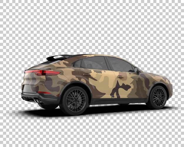 Un SUV moderno aislado en el fondo de una ilustración de renderización 3D