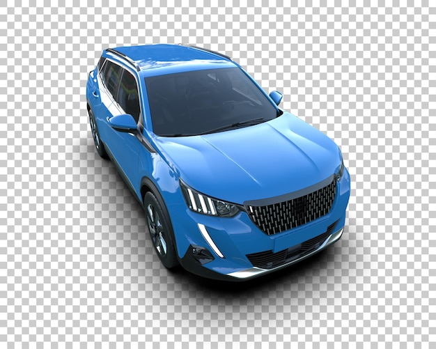 Un SUV moderno aislado en el fondo de una ilustración de renderización 3D