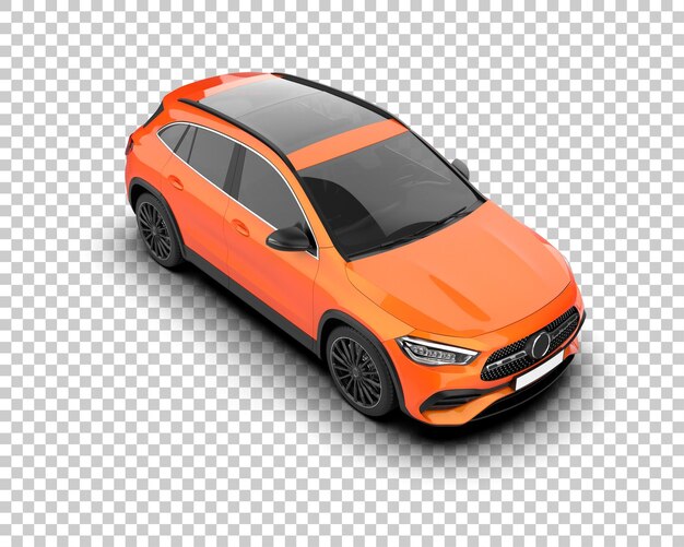 Un SUV moderno aislado en el fondo de una ilustración de renderización 3D
