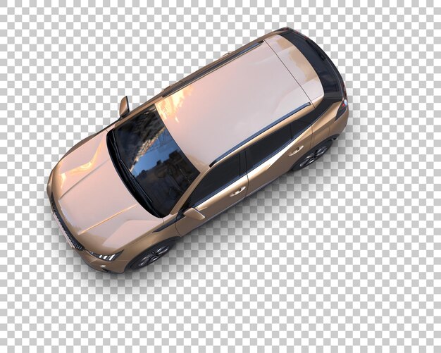 Un SUV moderno aislado en el fondo de una ilustración de renderización 3D