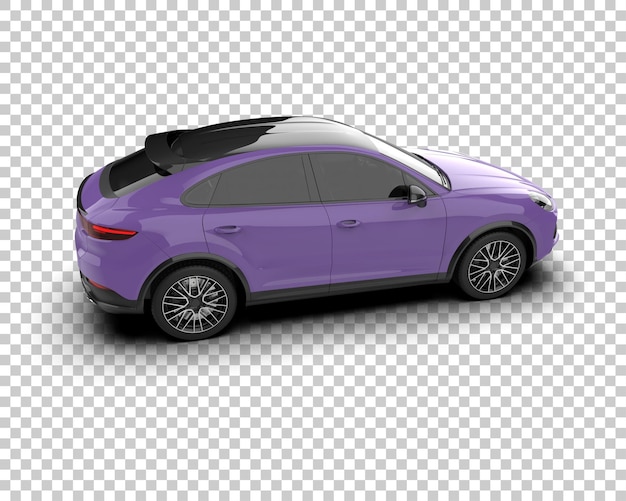 Un SUV moderno aislado en el fondo de una ilustración de renderización 3D