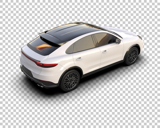 Un SUV moderno aislado en el fondo de una ilustración de renderización 3D