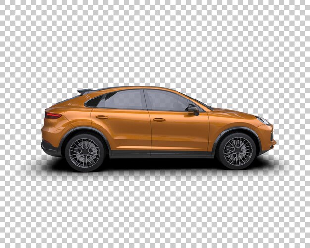 Un SUV moderno aislado en el fondo de una ilustración de renderización 3D