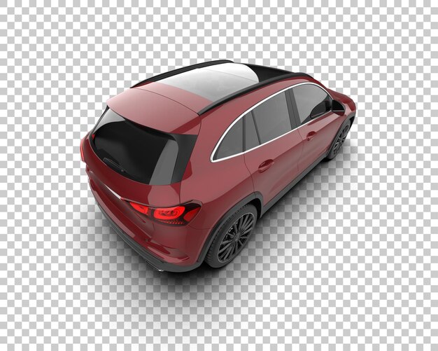 Un SUV moderno aislado en el fondo de una ilustración de renderización 3D