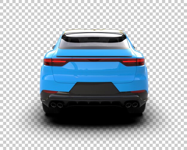 Un SUV moderno aislado en el fondo de una ilustración de renderización 3D