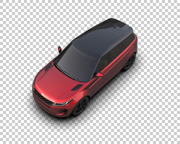 Un SUV moderno aislado en el fondo de una ilustración de renderización 3D