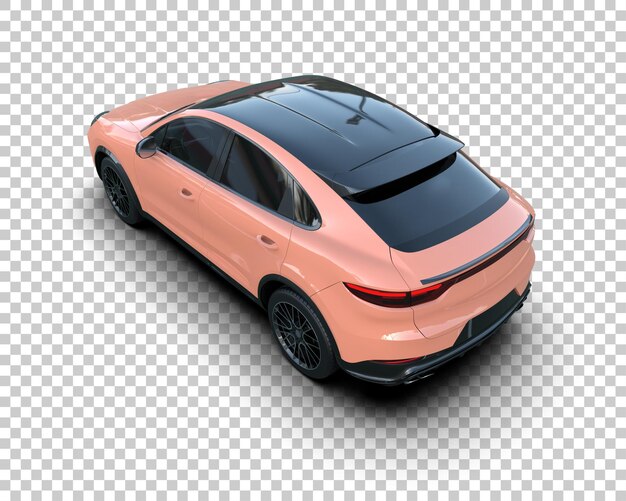 Un SUV moderno aislado en el fondo de una ilustración de renderización 3D